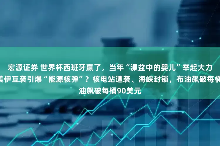 宏源证券 世界杯西班牙赢了，当年“澡盆中的婴儿”举起大力神杯；美伊互袭引爆“能源核弹”？核电站遭袭、海峡封锁，布油飙破每桶90美元